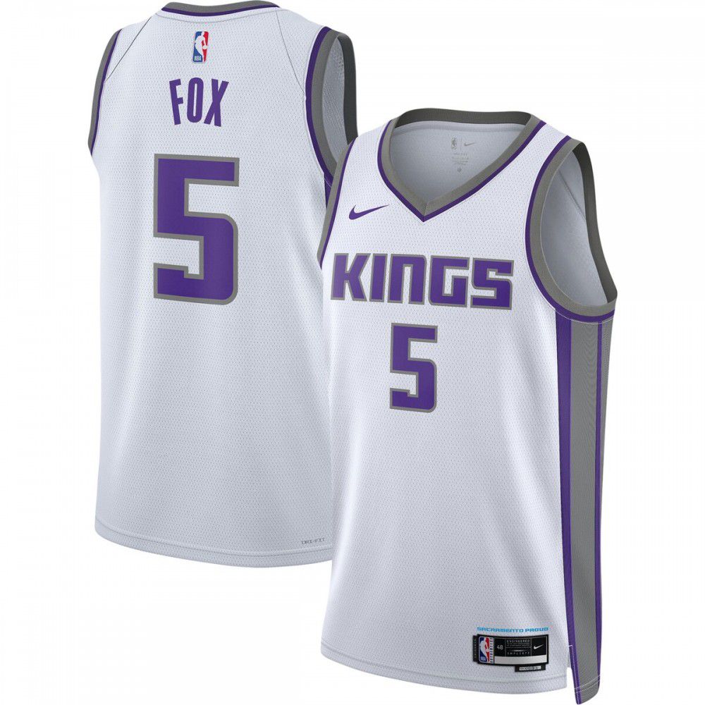 De'Aaron Fox Sacramento Kings Unisex 2022/23 Swingman Jersey - Association Edition - White-Pro Kit Vault | Brand New 26/27 Sports Jerseys